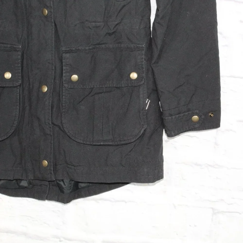 LL BEAN East End Parka Jacket Coat Hooded Black Size Small - Picture 4 of 9